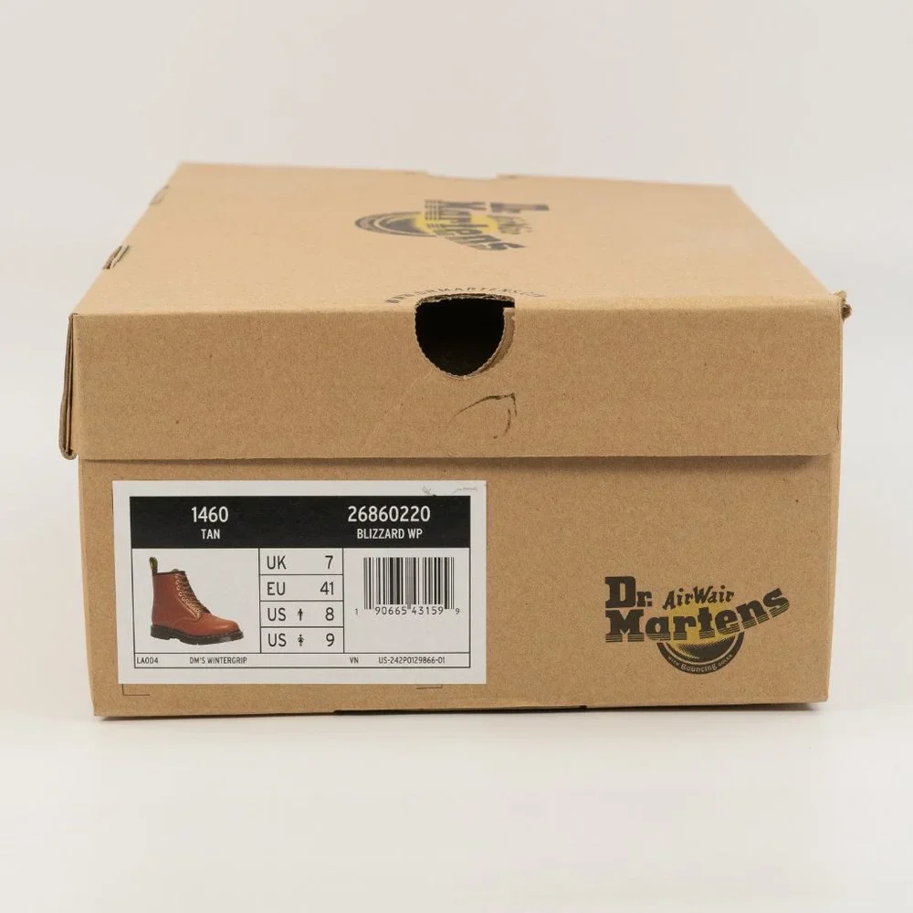 Dr Marten's Men's 1460 Blizzard Wintergrip Lace Up Tan Boots 26860220 Multi Size